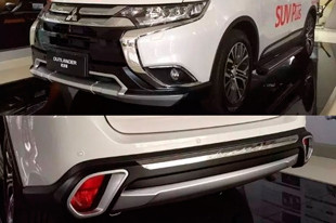 Защитные накладки на передний и задний бампер (вариант 2) OEM-Tuning CNT24-16OT-001/002: Mitsubishi Outlander FL 2015-2018 > TUNING`Leader Защитные накладки на передний и задний бампер (вариант 2) OEM-Tuning Mitsubishi Outlander FL 2015-2018 > TUNINGLeader.ru