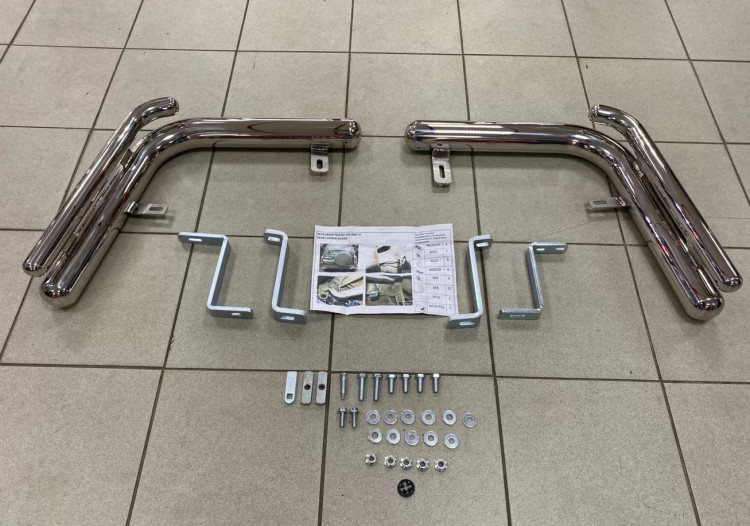 Защита заднего бампера углы двойные (d 70/42) Tamsan Mitsubishi Pajero 2006-2011, Mitsubishi Pajero FL 2011-2014, Mitsubishi Pajero FL 2015- Защита заднего бампера углы двойные (d 70/42) Tamsan → TRG05DD7042UM.50.32 :: TUNING`Leader /img1