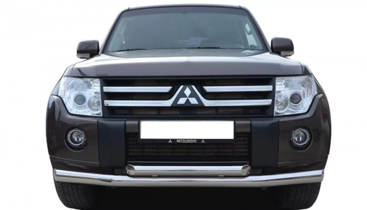 Защита стальная переднего бампера двойная (d 70/42) Tamsan Mitsubishi Pajero 2006-2011, Mitsubishi Pajero FL 2011-2014, Mitsubishi Pajero FL 2015- Защита стальная переднего бампера двойная (d 70/42) Tamsan → TCG7042MTS.05.04 :: TUNING`Leader /img8