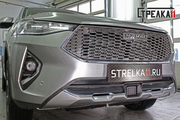 Сетка защитная в бампер Standart черный Strelka → HAVF7.top.black :: TUNING`Leader /img1