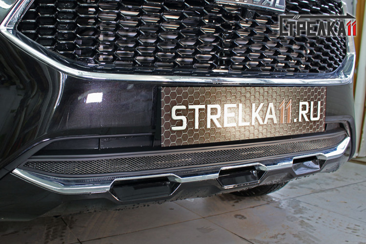 Сетка защитная в бампер Standart черный Strelka → HAVF7.top.black :: TUNING`Leader /img10