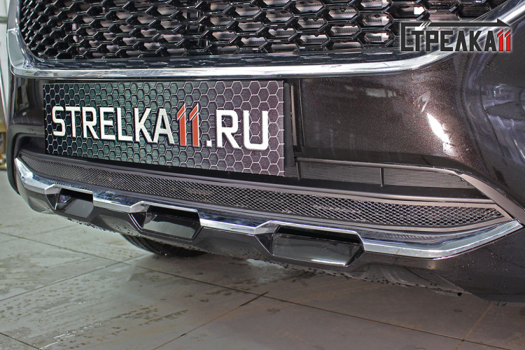 Сетка защитная в бампер Standart черный Strelka → HAVF7.top.black :: TUNING`Leader /img12