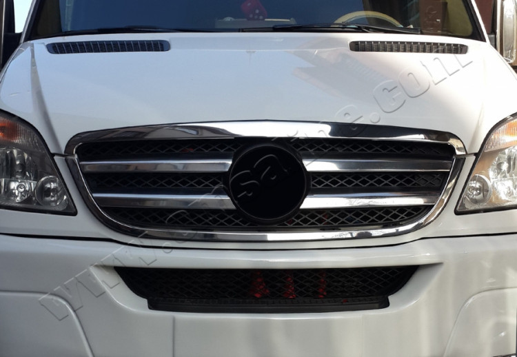 Стальные накладки на решетку радиатора Omsa Line Mercedes-Benz Sprinter W906 2006-2015 Стальные накладки на решетку радиатора Omsa Line → 4724081 :: TUNING`Leader /img1