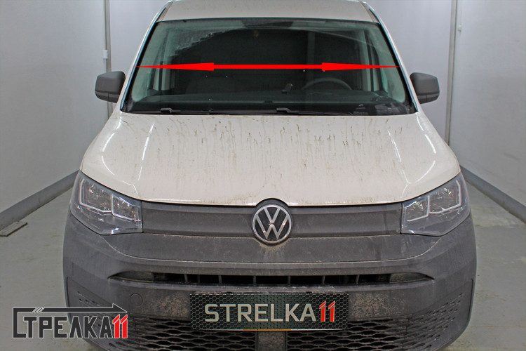 Водосток (дефлектор) лобового стекла Strelka Volkswagen Caddy IV 2020- Водосток (дефлектор) лобового стекла Strelka → 155.ST2 :: TUNING`Leader /img2