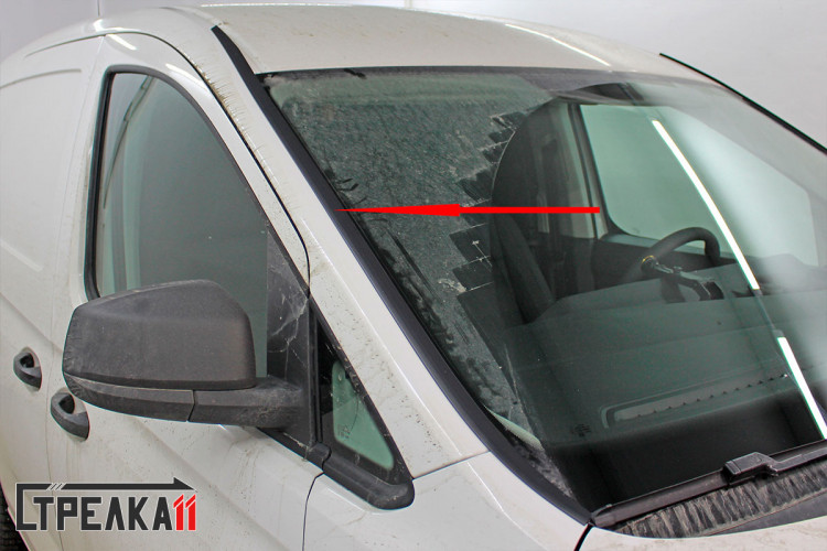 Водосток (дефлектор) лобового стекла Strelka Volkswagen Caddy IV 2020- Водосток (дефлектор) лобового стекла Strelka → 155.ST2 :: TUNING`Leader /img8