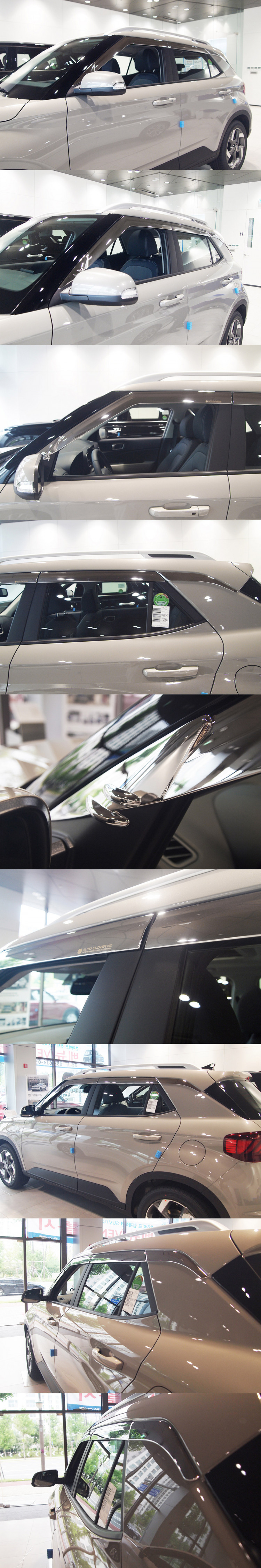 Дефлекторы на окна хромированные Autoclover (6 элементов) Hyundai Venue 2019- Дефлекторы на окна хромированные Autoclover (6 элементов) → B398 :: TUNING`Leader /img1
