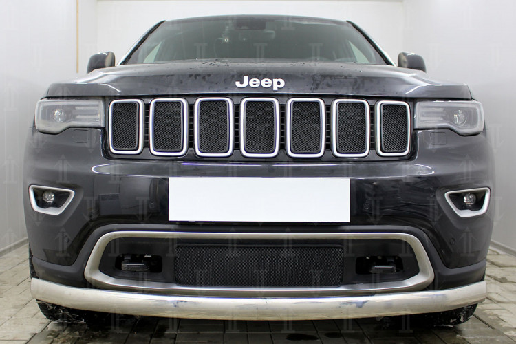 Сетка защитная в бампер Standart черный Strelka Jeep Grand Cherokee FL 2018- Сетка защитная в бампер Standart черный Strelka → JGCH18.bot2.black :: TUNING`Leader /img2
