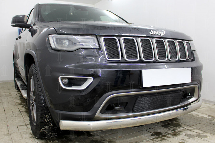 Сетка защитная в бампер Standart черный Strelka Jeep Grand Cherokee FL 2018- Сетка защитная в бампер Standart черный Strelka → JGCH18.bot2.black :: TUNING`Leader /img3