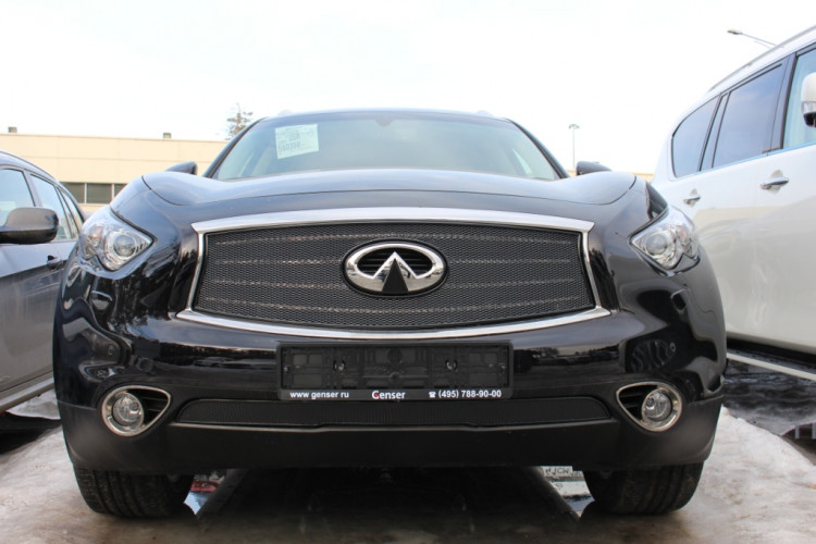 Сетка защитная в бампер Premium черный Strelka → INFQX70.FCW.PREMIUM.DT.bot.black :: TUNING`Leader /img3