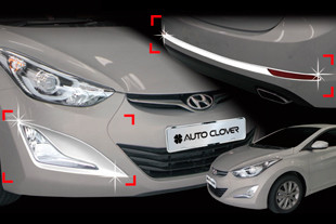 Хромированные накладки на противотуманные фары Autoclover Hyundai Elantra FL 2013-2015 > TUNINGLeader.ru