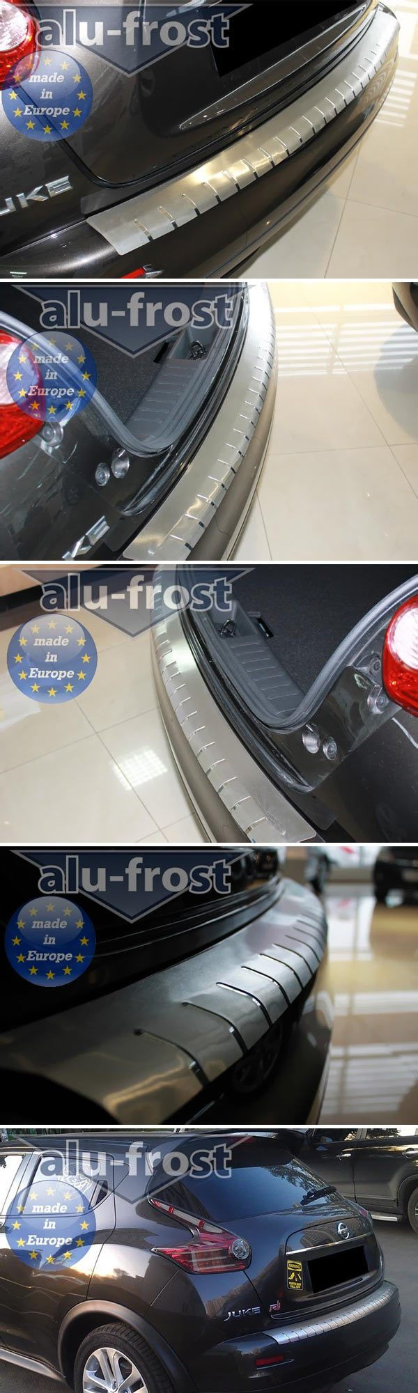Накладка на площадку заднего бампера с загибом профилированная Alu-Frost Nissan Juke 2011-2014 Накладка на площадку заднего бампера с загибом профилированная Alu-Frost → 25-3656 ` :: TUNING`Leader /img1