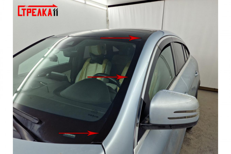 Водосток (дефлектор) лобового стекла акриловый Премиум Strelka → VP.126 :: TUNING`Leader /img5