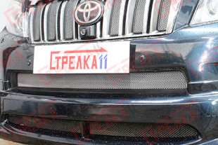 Сетка защитная в бампер Standart хром Strelka Toyota Land Cruiser Prado 150 2010-2013 > TUNINGLeader.ru