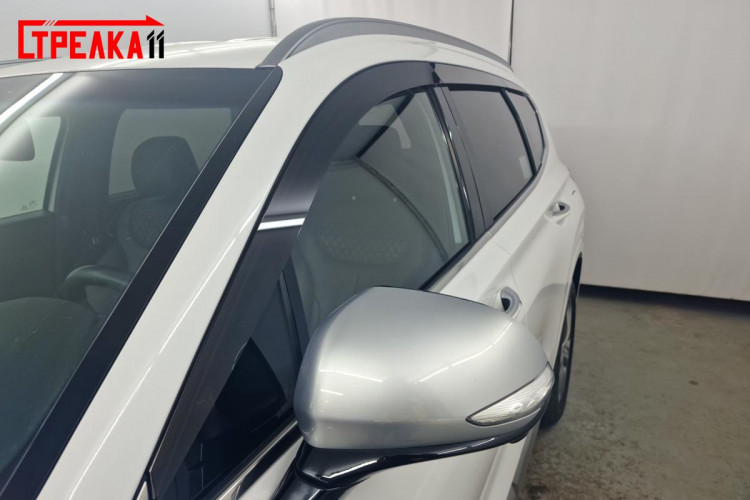 Дефлекторы на окна тонированные 2D Strelka (4+2 элемента) Hyundai Santa Fe 2018-2020, Hyundai Santa Fe FL 2021-2023 Дефлекторы на окна тонированные 2D Strelka (4+2 элемента) → 2D142-6.S11 :: TUNING`Leader /img2