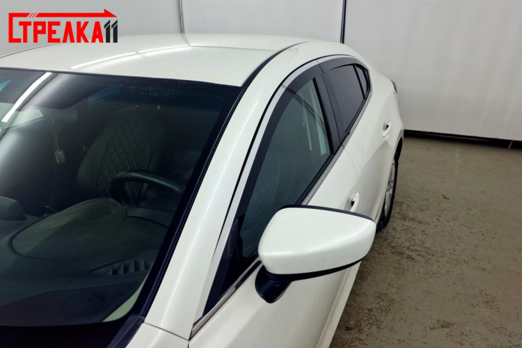 Дефлекторы на окна тонированные с хромированным молдингом 2D Strelka Mazda 3 2013-2016, Mazda 3 FL 2016-2018 Дефлекторы на окна тонированные с хромированным молдингом 2D Strelka → 2D237-4C.S11 :: TUNING`Leader /img4