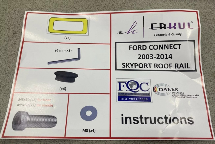 Рейлинги продольные на крышу серебристые Skyport Erkul (короткая база) → 12.SKP.01.03.G :: TUNING`Leader /img6