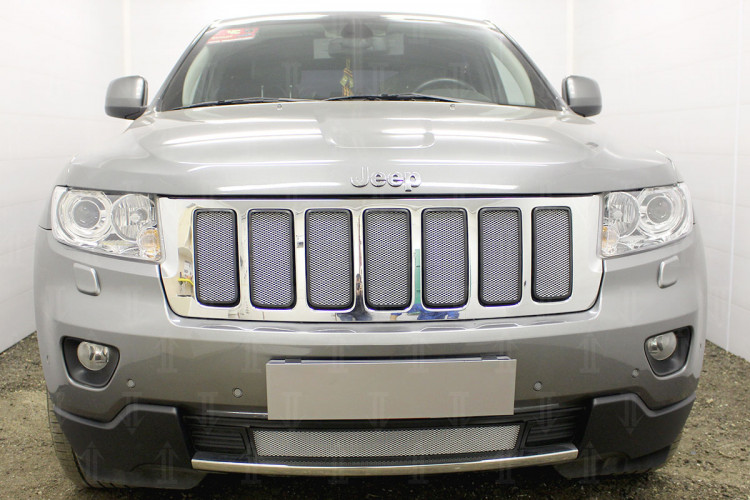 Сетка защитная в решетку радиатора Standart хром Strelka Jeep Grand Cherokee 2010-2013 Сетка защитная в решетку радиатора Standart хром Strelka → JGCH10.top.chrome :: TUNING`Leader /img2
