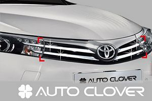 Накладки хромированные на решетку радиатора (верх) Autoclover C742: Toyota Corolla 2013-2016, Toyota Corolla FL 2016-2019 > TUNING`Leader Накладки хромированные на решетку радиатора (верх) Autoclover Toyota Corolla 2013-2016, Toyota Corolla FL 2016-2019 > TUNINGLeader.ru