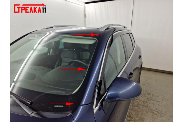 Водосток (дефлектор) лобового стекла акриловый Премиум Strelka → VP.125 :: TUNING`Leader /img5