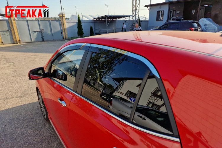 Дефлекторы на окна тонированные с хромированным молдингом 2D Strelka KIA Picanto 2017- Дефлекторы на окна тонированные с хромированным молдингом 2D Strelka → 2D126-4C.S11 :: TUNING`Leader /img6