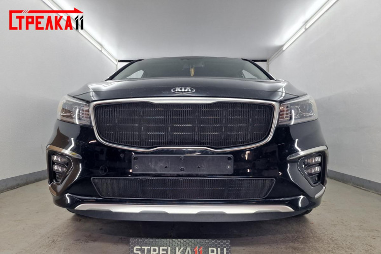 Сетка защитная в бампер Standart черный Strelka (рестайлинг 2018-2020) KIA Carnival 2014-2020 Сетка защитная в бампер Standart черный Strelka (рестайлинг 2018-2020) → KCAR.top.black :: TUNING`Leader /img1