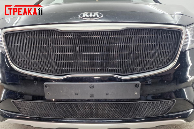 Сетка защитная в бампер Standart черный Strelka (рестайлинг 2018-2020) KIA Carnival 2014-2020 Сетка защитная в бампер Standart черный Strelka (рестайлинг 2018-2020) → KCAR.top.black :: TUNING`Leader /img3