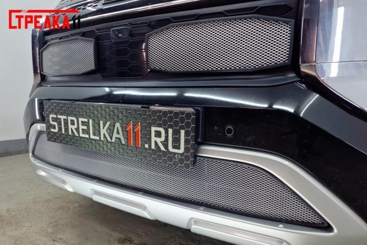 Сетка защитная в бампер Standart хром Strelka Mitsubishi Outlander 2022- Сетка защитная в бампер Standart хром Strelka → MITOUT22.bot.chrome :: TUNING`Leader /img6