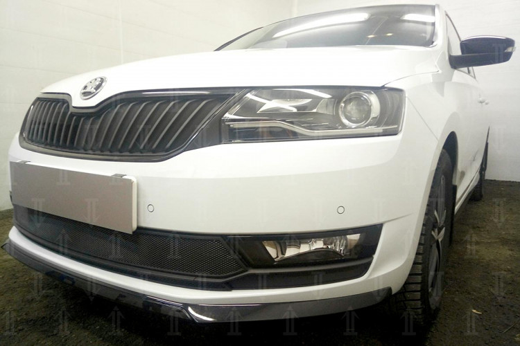 Сетка защитная в бампер Standart черный Strelka Skoda Rapid FL 2017-2019 Сетка защитная в бампер Standart черный Strelka → SKRAP17.black :: TUNING`Leader /img1