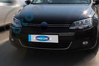 Стальная накладка на передний бампер (U-тип) Omsa Line 7540087 `: Volkswagen Jetta 2011-2014, Volkswagen Jetta FL 2014-2019 > TUNING`Leader Стальная накладка на передний бампер (U-тип) Omsa Line Volkswagen Jetta 2011-2014, Volkswagen Jetta FL 2014-2019 > TUNINGLeader.ru