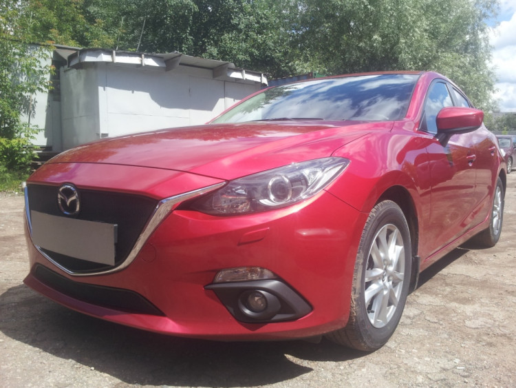 Сетка защитная в бампер Standart черный Strelka Mazda 3 2013-2016 Сетка защитная в бампер Standart черный Strelka → MAZ13 :: TUNING`Leader /img3