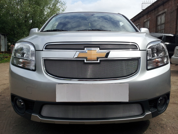 Сетка защитная в бампер Standart хром Strelka Chevrolet Orlando 2011- Сетка защитная в бампер Standart хром Strelka → CHORL :: TUNING`Leader /img1