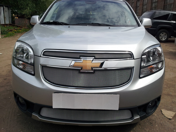 Сетка защитная в бампер Standart хром Strelka Chevrolet Orlando 2011- Сетка защитная в бампер Standart хром Strelka → CHORL :: TUNING`Leader /img4