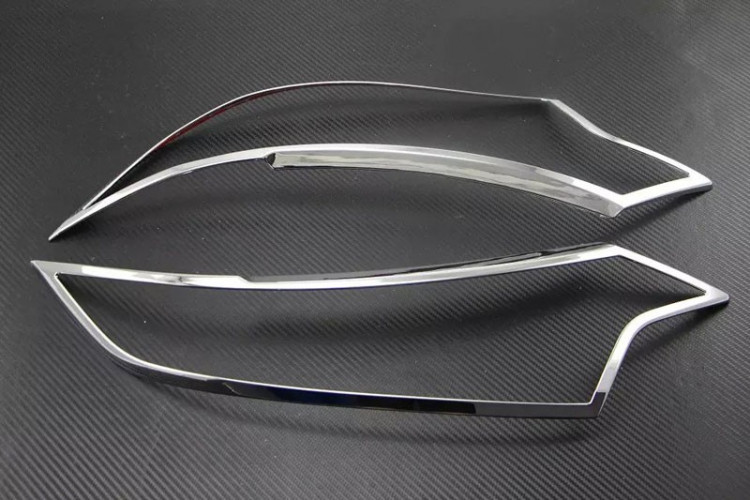 Хромированные накладки на передние фары OEM-Tuning Mitsubishi Outlander FL 2015-2018, Mitsubishi Outlander FL 2019-2022 Хромированные накладки на передние фары OEM-Tuning → CNT24-16OT-013 :: TUNING`Leader /img4