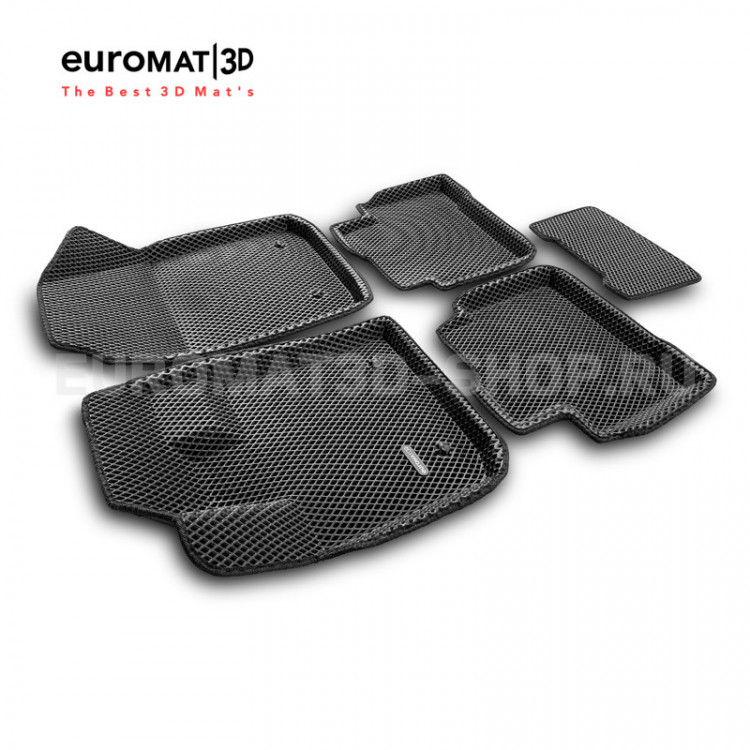 Коврики EVA (ЕВА) черные 3D Euromat Geely Tugella 2020-2022, Geely Tugella FL 2023- Коврики EVA (ЕВА) черные 3D Euromat → EM3DEVA-001408 :: TUNING`Leader /img1
