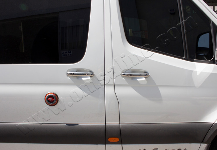 Стальные накладки на ручки дверей (5 дверей, 2 отверстия) Omsa Line Mercedes-Benz Sprinter W907 2018- Стальные накладки на ручки дверей (5 дверей, 2 отверстия) Omsa Line → 4745045 :: TUNING`Leader /img4