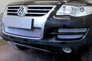 Сетка защитная в бампер Standart хром Strelka Volkswagen Touareg FL 2007-2009 > TUNINGLeader.ru