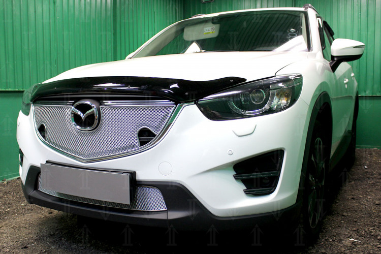 Сетка защитная в бампер Premium хром Strelka Mazda CX-5 FL 2015-2017 Сетка защитная в бампер Premium хром Strelka → MZX5-15.PREMIUM :: TUNING`Leader /img1
