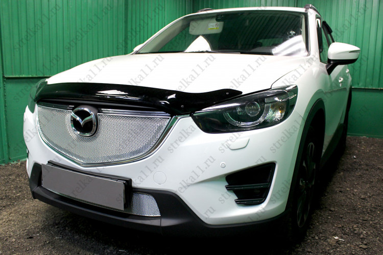 Сетка защитная в бампер Premium хром Strelka Mazda CX-5 FL 2015-2017 Сетка защитная в бампер Premium хром Strelka → MZX5-15.PREMIUM :: TUNING`Leader /img4