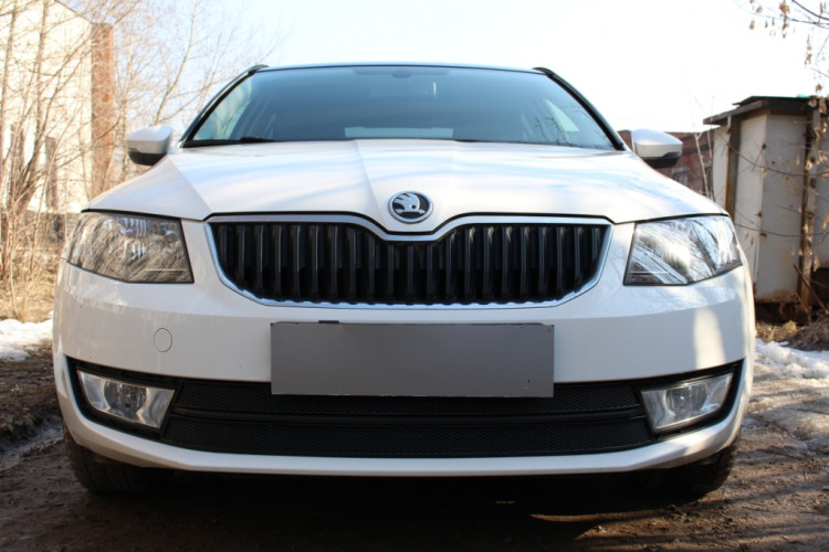 Сетка защитная в бампер (2 элемента) Premium черный Strelka → SKA7.PREMIUM2.black :: TUNING`Leader /img1