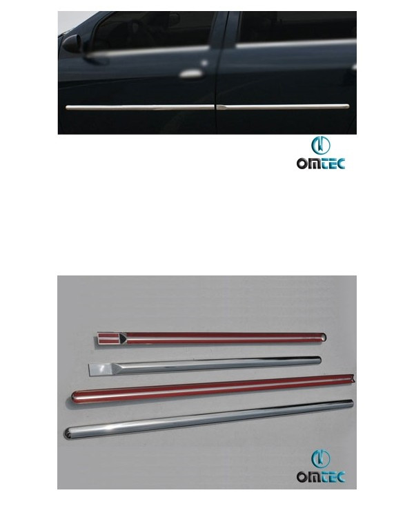Стальные накладки на боковые двери Omsa Line Renault Logan 2004-2010, Renault Logan FL 2010-2012 Стальные накладки на боковые двери Omsa Line → 2001131 :: TUNING`Leader /img1