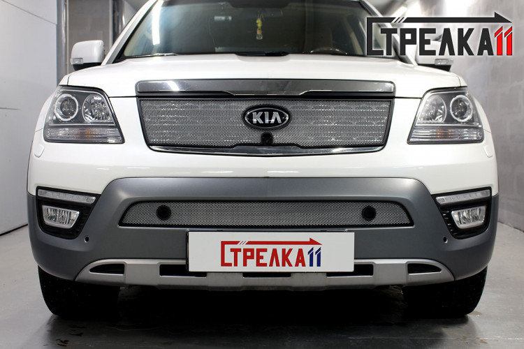 Сетка защитная в бампер Standart хром Strelka KIA Mohave FL 2017-2020 Сетка защитная в бампер Standart хром Strelka → KMOH17.bot.chrome :: TUNING`Leader /img2