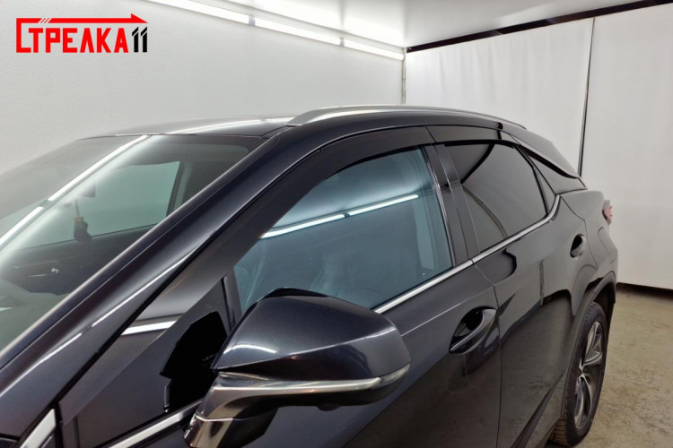 Дефлекторы на окна тонированные 2D Strelka (4+2 элемента) Lexus RX 2016-2019, Lexus RX FL 2019-2022 Дефлекторы на окна тонированные 2D Strelka (4+2 элемента) → 2D148-6.S11 :: TUNING`Leader /img3