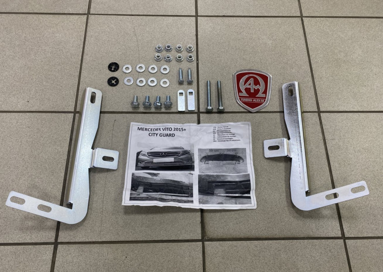 Защита стальная переднего бампера двойная (d 70/42) Tamsan Mercedes-Benz V-Class W447 2014- Защита стальная переднего бампера двойная (d 70/42) Tamsan → TCG7042MER.01.07 :: TUNING`Leader /img5