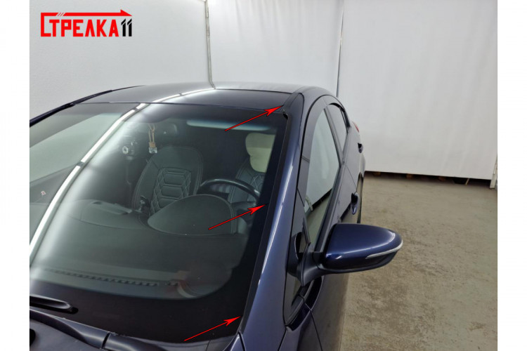 Водосток (дефлектор) лобового стекла акриловый Премиум Strelka KIA Cerato 2013-2016, KIA Cerato FL 2016-2018 Водосток (дефлектор) лобового стекла акриловый Премиум Strelka → VP.079 :: TUNING`Leader /img5