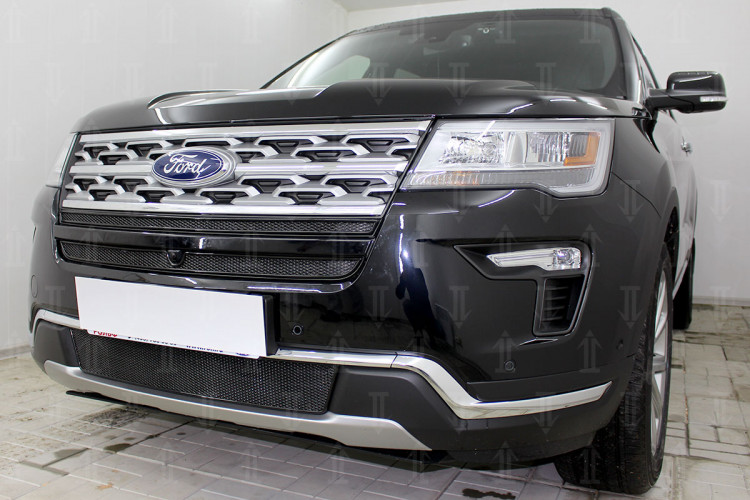 Сетка защитная в бампер Premium черный Strelka Ford Explorer FL 2018-2019 Сетка защитная в бампер Premium черный Strelka → FEXP18.PREMIUM.bot.black :: TUNING`Leader /img1