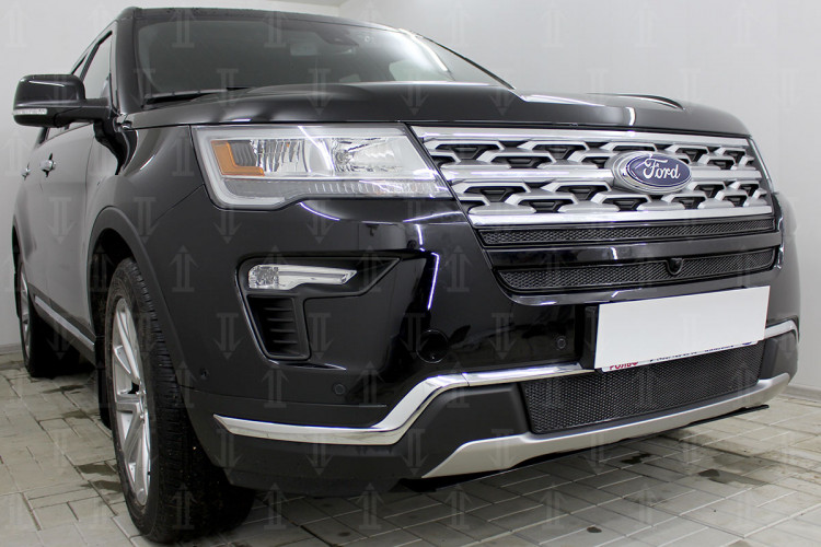 Сетка защитная в бампер Premium черный Strelka Ford Explorer FL 2018-2019 Сетка защитная в бампер Premium черный Strelka → FEXP18.PREMIUM.bot.black :: TUNING`Leader /img3