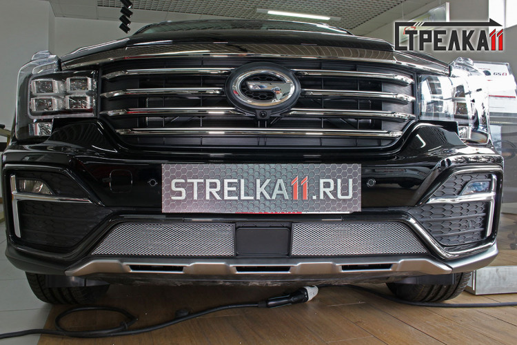 Сетка защитная в бампер Standart хром Strelka GAC GS8 2016- Сетка защитная в бампер Standart хром Strelka → GACGS8.bot.chrome :: TUNING`Leader /img2