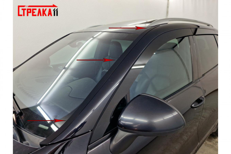 Водосток (дефлектор) лобового стекла акриловый Премиум Strelka → VP.108 :: TUNING`Leader /img3