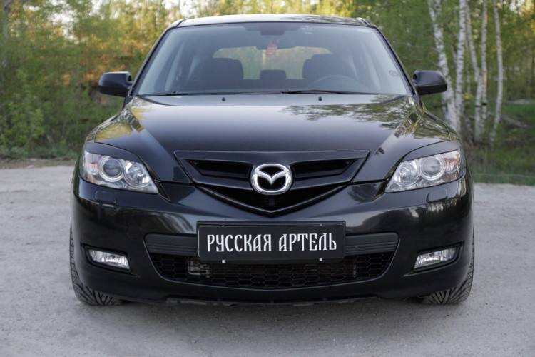 Реснички на передние фары (вариант 1) Русская Артель (хэтчбек) Mazda 3 2003-2006, Mazda 3 FL 2006-2008 Реснички на передние фары (вариант 1) Русская Артель (хэтчбек) → REM3-014700 :: TUNING`Leader /img3