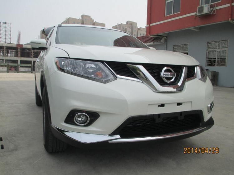Хромированные накладки на передний бампер OEM-Tuning Nissan X-Trail 2014-2018, Nissan X-Trail FL 2018-2021 Хромированные накладки на передний бампер OEM-Tuning → CNT18-14QJ-022 :: TUNING`Leader /img6
